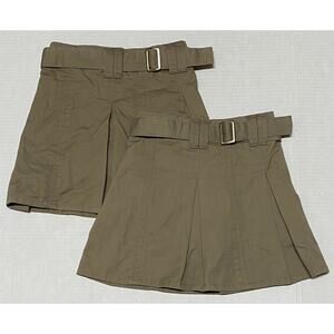 No Fuze Girls Skirt Pair Size 5 Khaki NWOT Uniform 939A